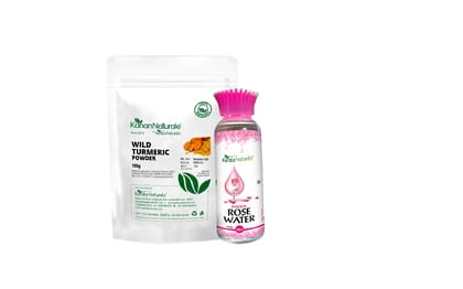 Kasturi turmeric powder 100 gm + Rose water 100 ml  by Kerala Naturals