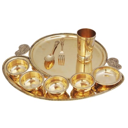 Brass Maharaja Bhojan Thali Set (ZMAS261 A)