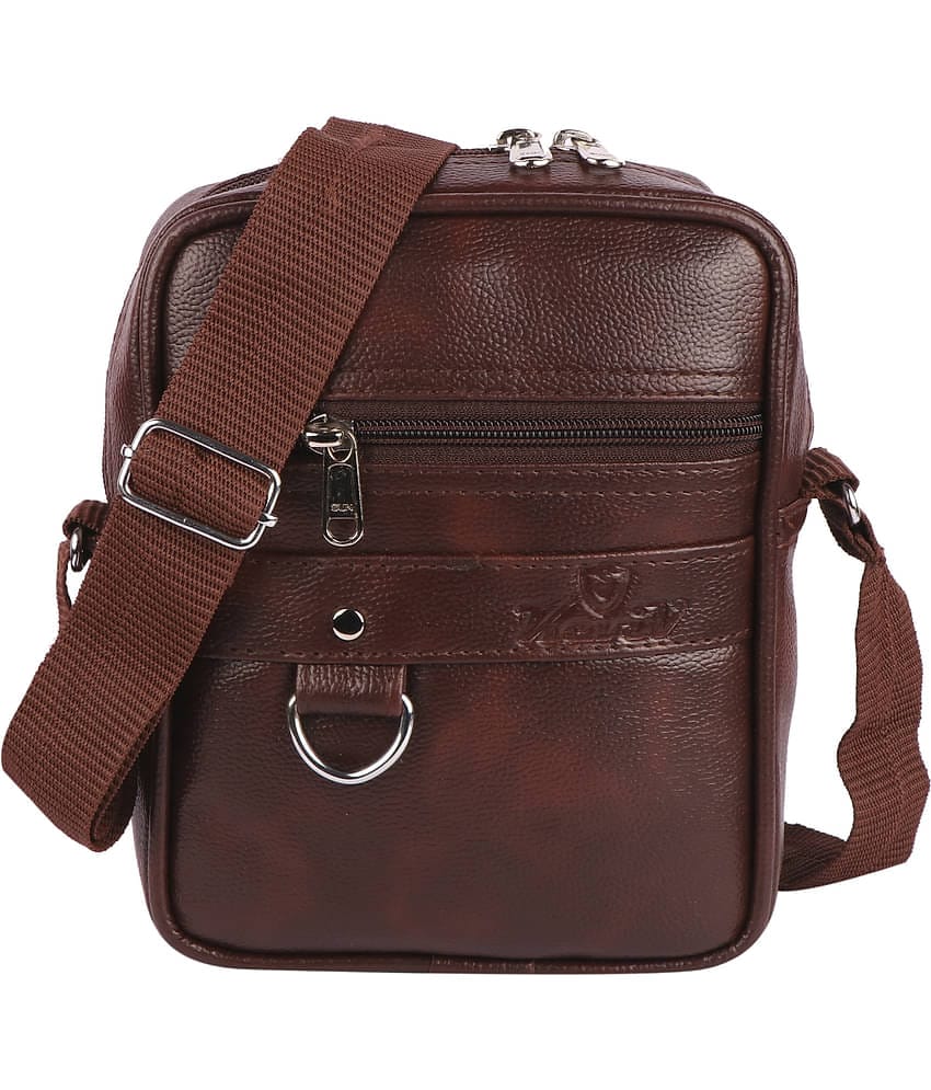 Keviv Tan Solid Messenger Bag