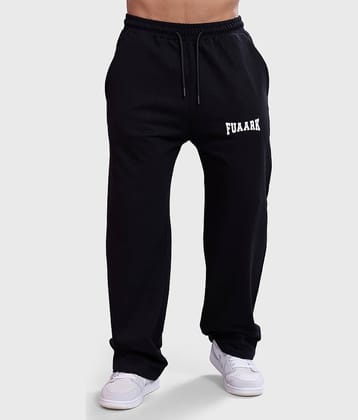 Fuaark Black Cotton Men's Sports Trackpants ( Pack of 1 )