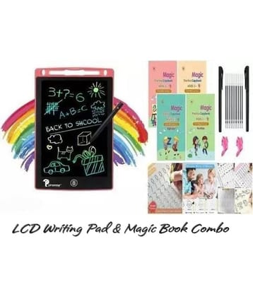 ( Combo Of 2 Pack ) Magic Practice Copybook and LCD Writing Tablet slate By Vinay Book Store