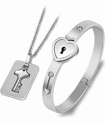 HEER COLLECTION - Silver Wrist Band ( Pack of 2 )