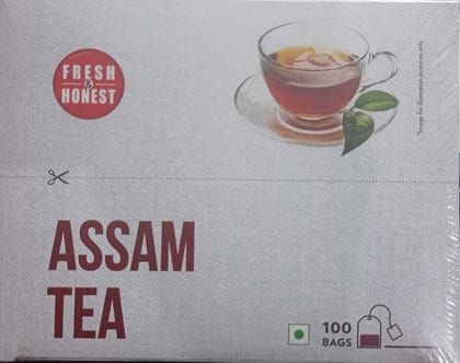 100% Pure Assam Black Tea Bags 100 Count  Strong Breakfast Tea