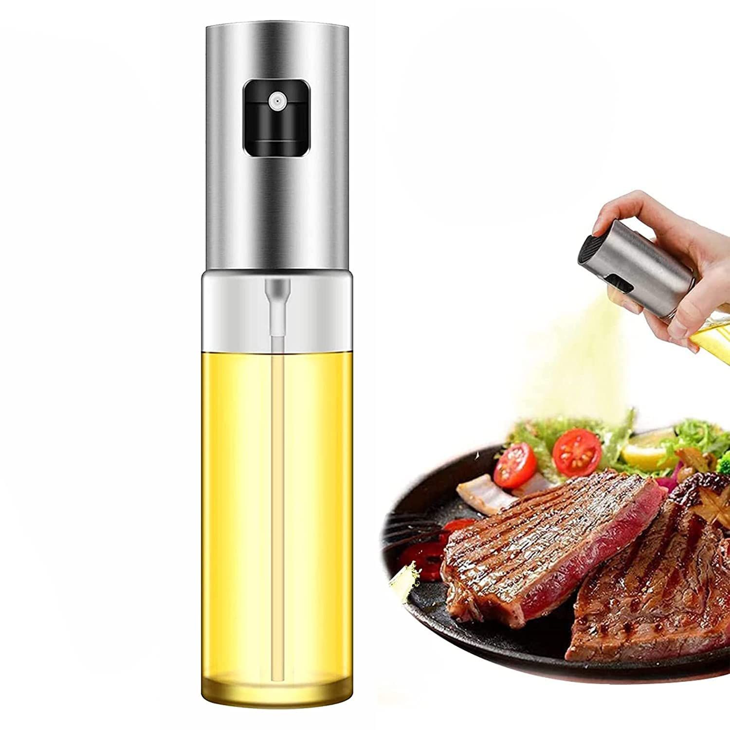 Oil Sprayer for Cooking, 100ml Oil Spray Bottle Versatile Glass for Cooking
