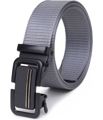 SILKSHOPPING - Gray Nylon Men's Casual Belt ( Pack of 1 )
