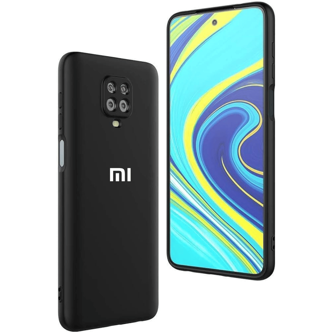 Black Camera Original Silicone Case For Redmi Note 9 Pro