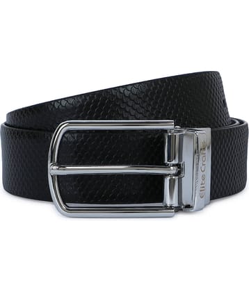 Elite Crafts - Black 100% Leather Men's Reversible Belt ( Pack of 1 )
