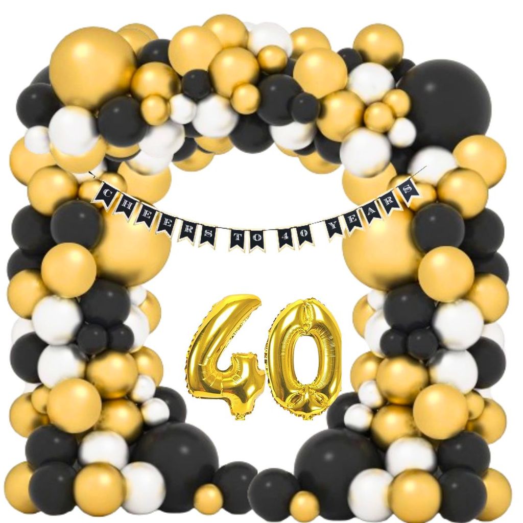 Happy 40th Birthday Decorations Combo Kit - 33 pcs - Party and Festive Needs | Buy online on ZillyBuy