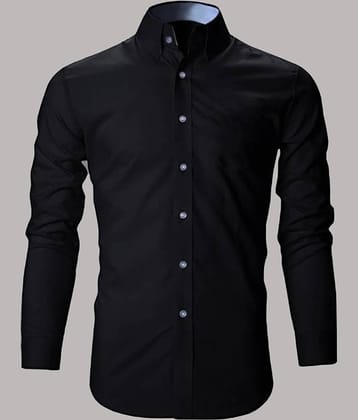 Bluedove Cotton Blend Regular Fit Solids Full Sleeves Men's Casual Shirt - Grey ( Pack of 1 )