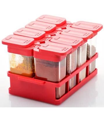Analog Kitchenware Dal/Masala/Condiment Plastic Red Spice Container ( Set of 1 )