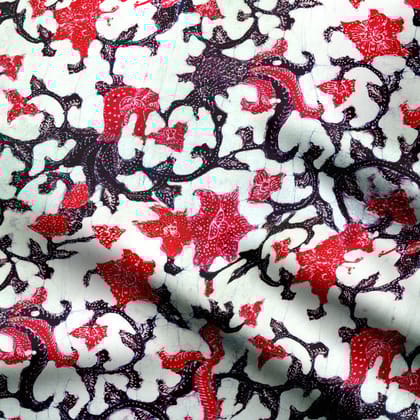 Glitched Red Star Fish-Cotton