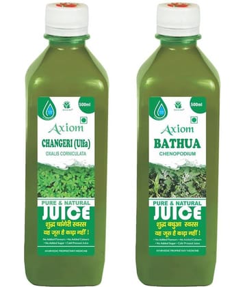 Axiom Changeri Juice 500Ml + Bathua Juice 500Ml , Ayurvedic Juice Combo Pack