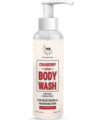 TNW - The Natural Wash Cranberry Cream Body Wash, Moisturizes & Nourishes Skin, 200Ml