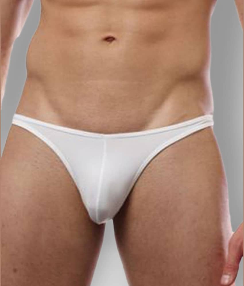 Bruchi Club Pack of 1 Viscose Bikini For Men's ( White )
