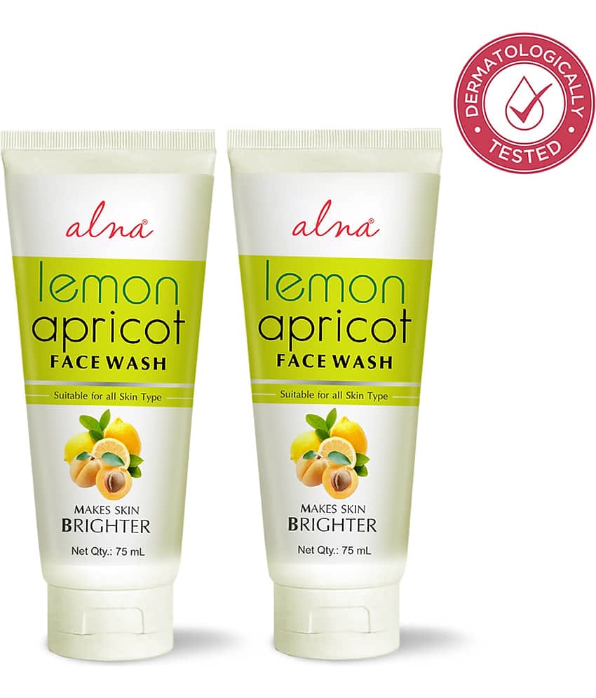 Alna Lemon Apricot Face Wash 75ml For All Skin Type , Pack of 2