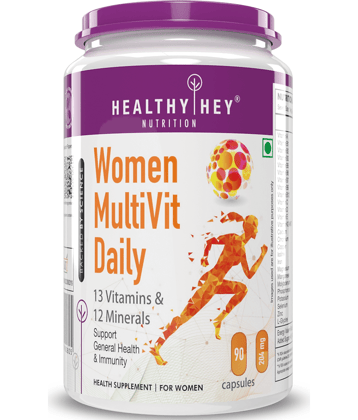 HEALTHYHEY NUTRITION MultiVitamin for Women Vegan - 90 Capsules Capsule 480 mg