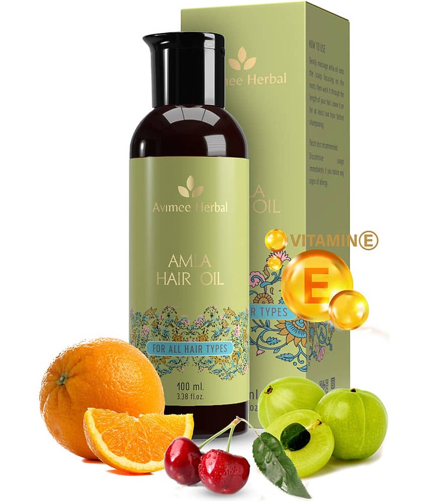Avimee Herbal Amla Hair Oil Enriched with Vitamin C & Antioxidants For Healthy Hair Growth 100 ml, (Pack of 1)