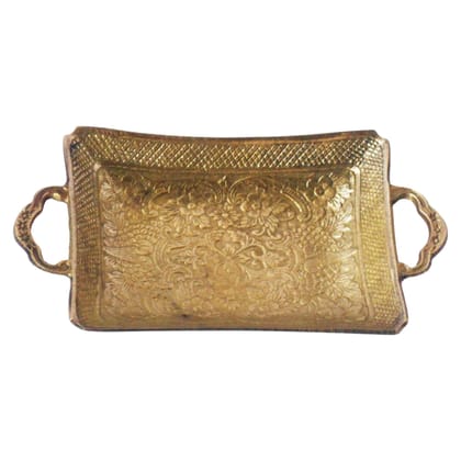 Brass Decorative Mini Tray | Indian Miniature Toy, Height : 1 Inch (ZMAS374 E)
