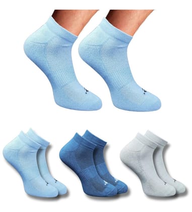 3-Pair Set Unisex Casual Cotton Printed Low Cut Socks (Multicolor)