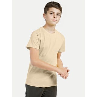 Boys Beige Crew neck T-shirt