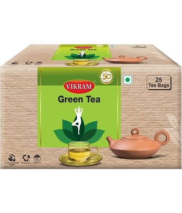 Vikram Green Tea 25 Tea Bags Box 50 bags each Pack Of 2