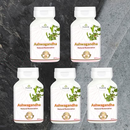 Ashwagandha Capsules-60 Capsules / pack of 5