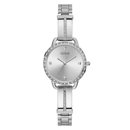 Guess Women 30 mm Silver Dial Analog Watch- GW0022L1-Silver