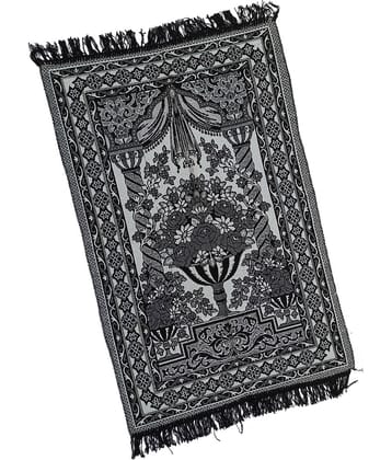 ADIRNY Gray Single Cotton Prayer Mat ( 110 X 70 cm )