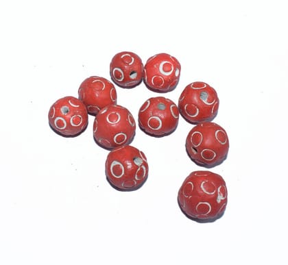 Handmade Jewelry Making Clay Terracotta Beads ,CLY-005-Per Packet of 25 Pcs / 18 MM