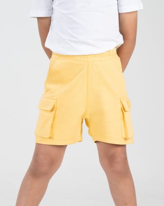 Cotton Rich Cargo Shorts-4-5 Y / Sunny Yellow