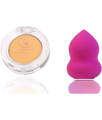 Colors Queen Real Base Full Coverage Cream Foundation Water Proof Medium SPF1 with 1 Beauty Blender