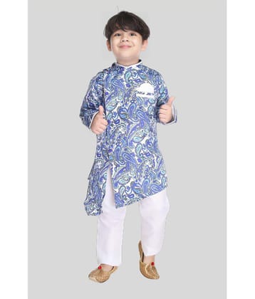 s muktar garments Sky Blue Silk Boys ( Pack of 1 ) - None