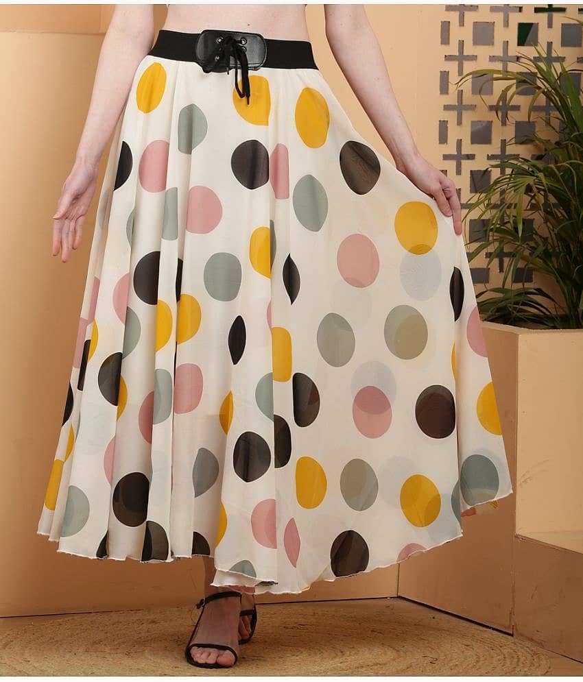 Raabta Fashion Multicolor Georgette Women's Flared Skirt ( Pack of 1 )