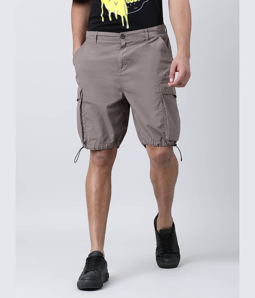 Bene Kleed Men Solid Cargo shorts with adjustable hem