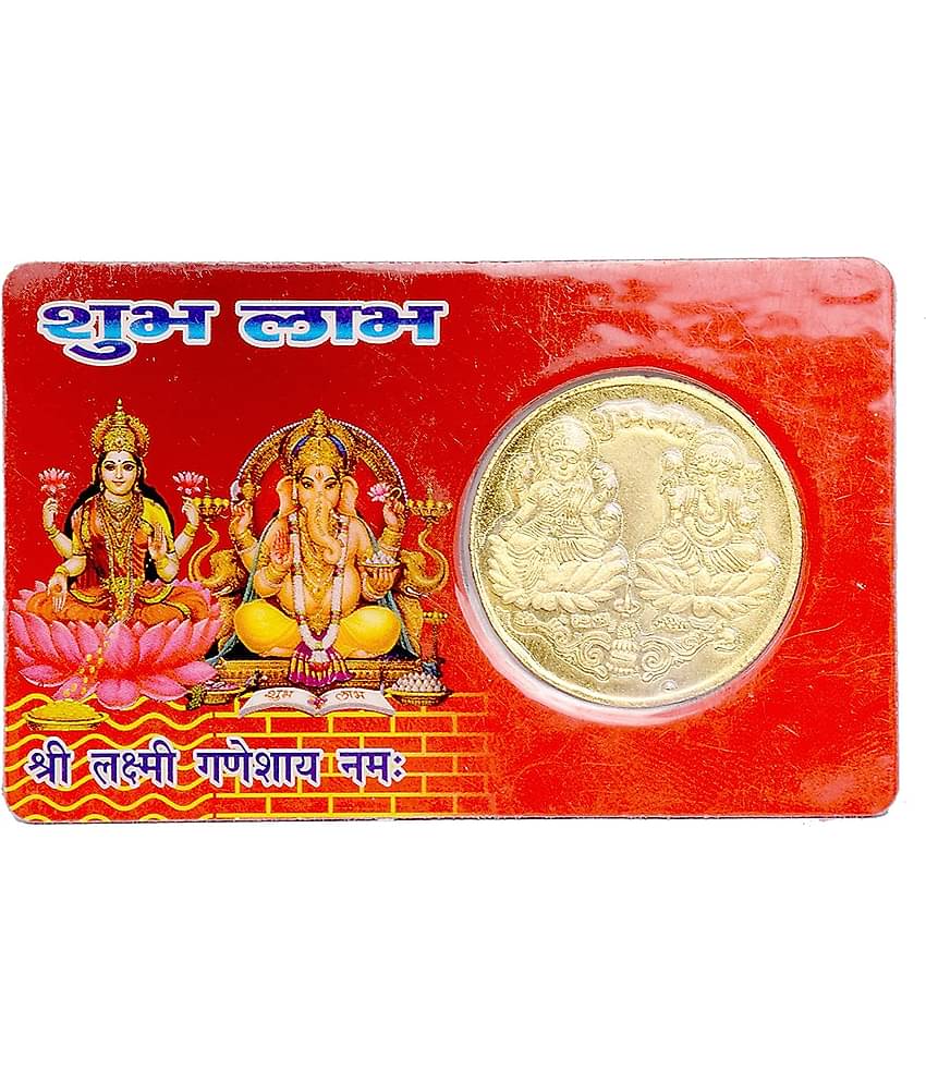 ATM Card for Wealth and Money/Gold Plated Yantra Coin Inside/Vyapaar Vridhi Yantra/Shri Laxami Ganesha Idol/Religious Card to Keep in Wallet for Wealth/Lucky God ATM Cards/Size Same as Bank ATM Card