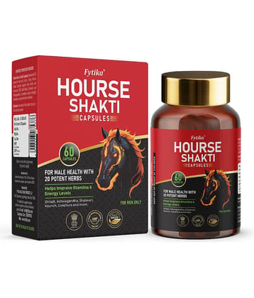 Fytika Hourse Shakti Capsules – 20 Potent Herbs for Stamina, Strength & Male Wellness (60 Capsules)