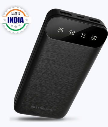 Zebronics 10000 -mAh 5V/2A Li-Polymer Power Bank