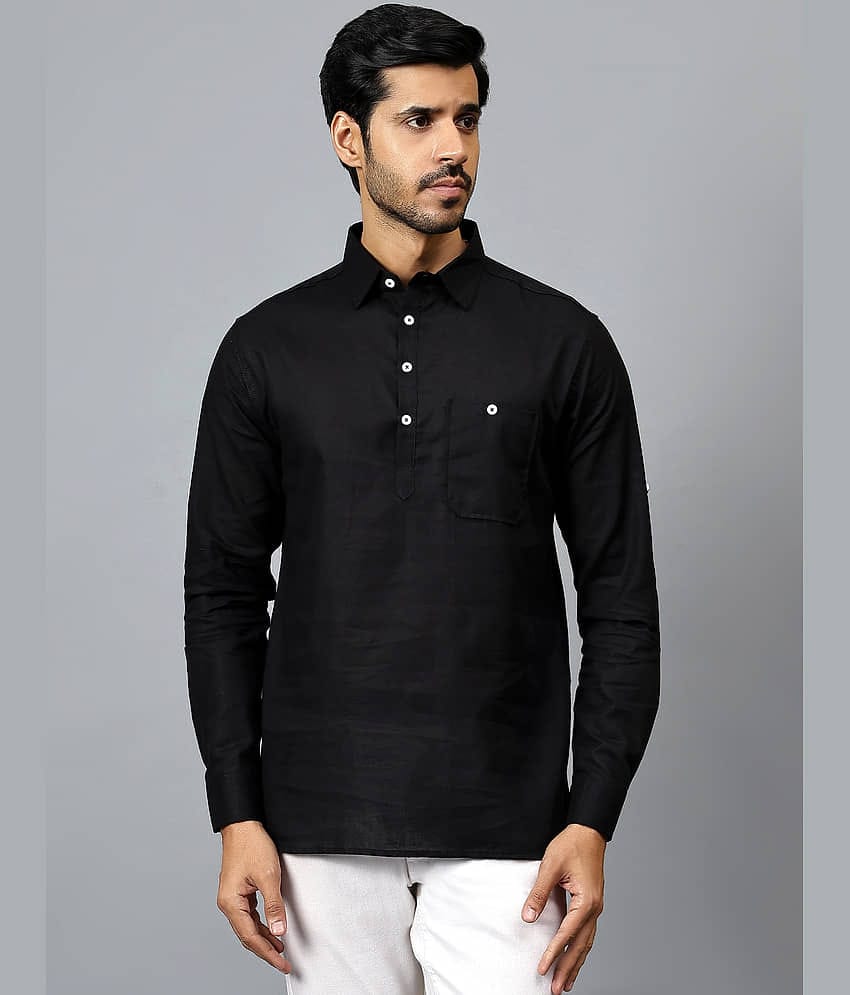 Yugnik Indigo Cotton Men's Regular Kurta ( Pack of 1 )