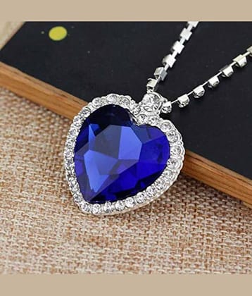 YouBella Gracias Collection Swiss Zircon Jewellery Exclusive Titanic Heart Pendant/Necklace for Women and Girls