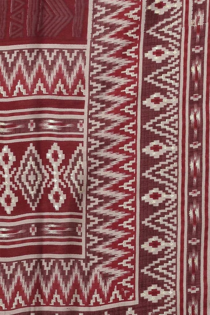 Affordable Women Maroon Silk Blend Geometric Straight Kurta Trousers With Dupatta VKSKD1697 2026