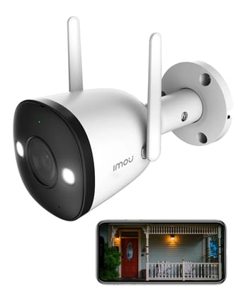 Imou 5MP High Definition Outdoor Security Bullet CCTV Camera, Color Night Vision, Human Detection, Up to 512GB SD Card, IP67, Spotlight, Audio Recording, WiFi & Ethernet Connection