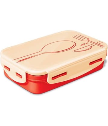 MILTON Steely Deluxe Mini Inner Steel Kids Tiffin Box 400 ml Red