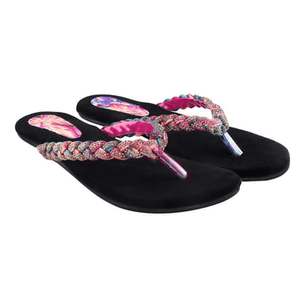 BLINDER Pink Slippers Flats 4