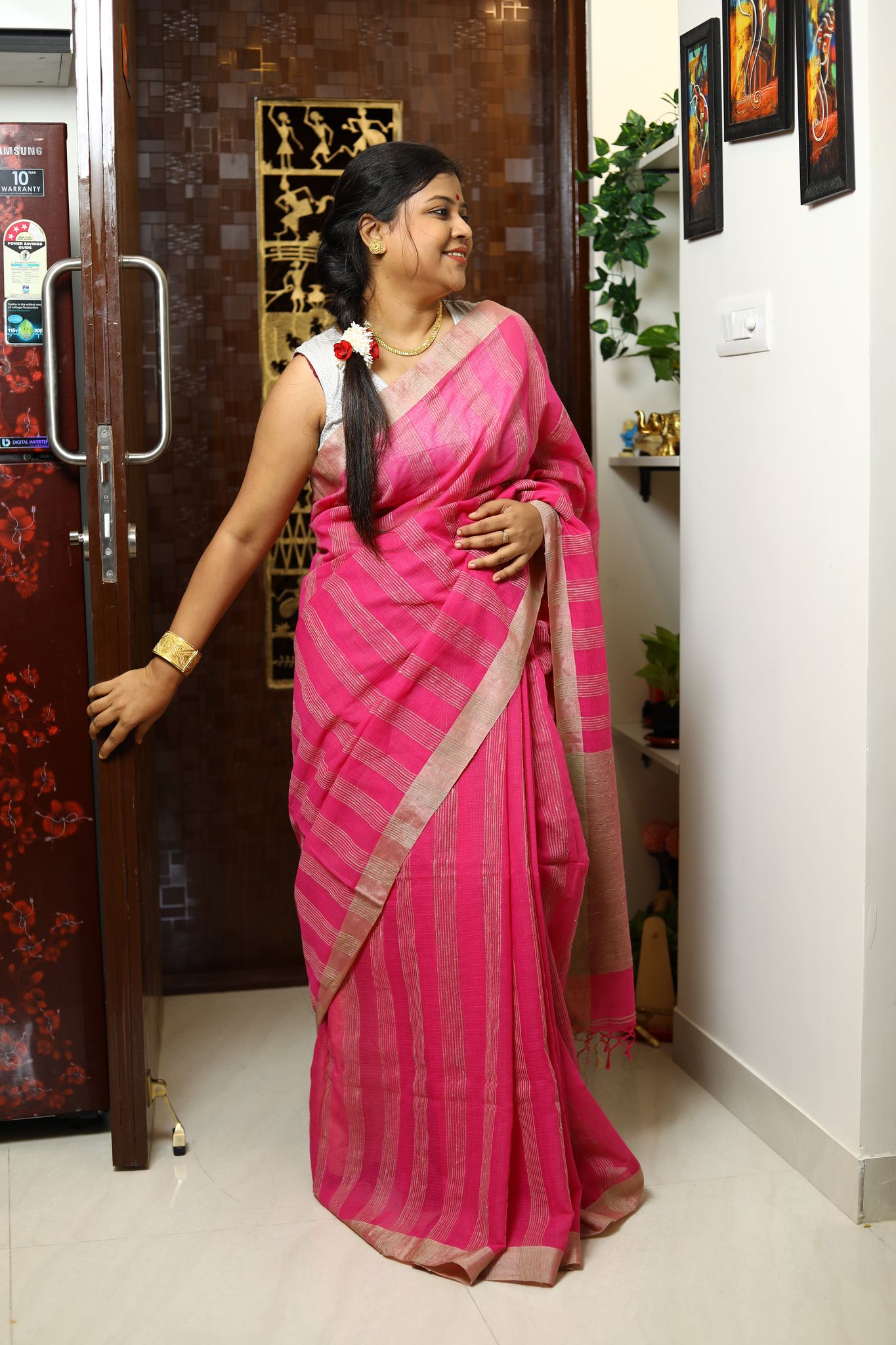 Gulabdhar-Handloom Cotton / Cotton by Cotton / Pink