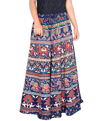 Sttoffa Cotton Wrap Skirt - Blue