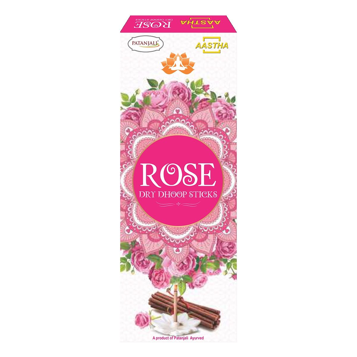 Patanjali aastha Rose Dry dhoop Sticks 8 N
