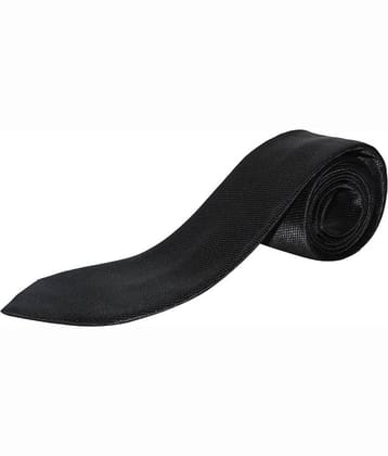 Greyon Black Polyester Formal Thin Tie