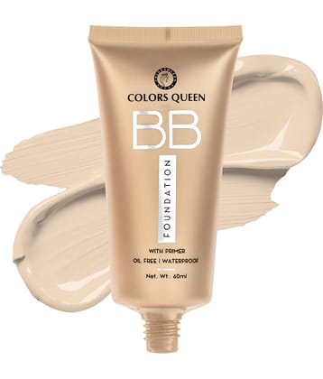 Colors Queen BB Liquid Foundation with Primer 60ml, Natural (Shade - 02)