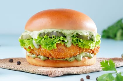 Chimichurri Crispy Chicken Burger.
