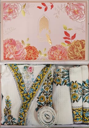 Gift Box – 1 Unisex Bathrobe, 1 Bath Towel, 2 hand Towels